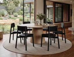 Black Chair At Round Table