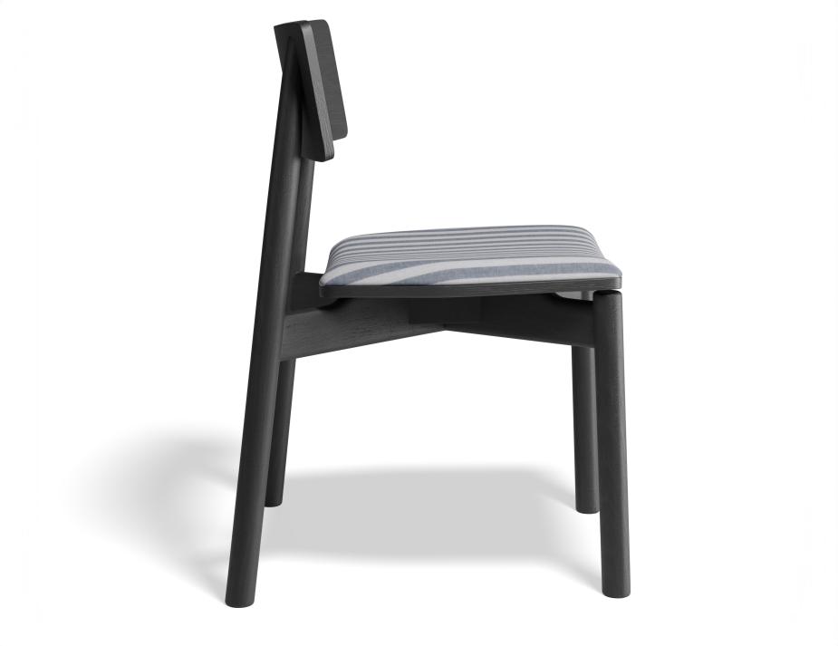 P 3 Andi Diningchair Pad Ashblack Bluestripe