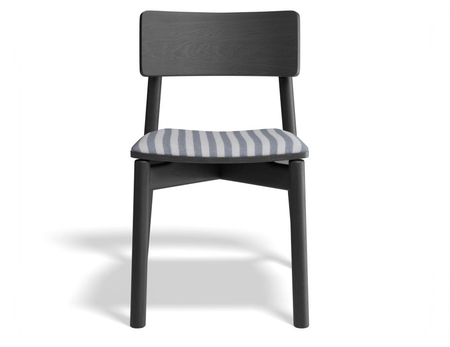P 4 Andi Diningchair Pad Ashblack Bluestripe