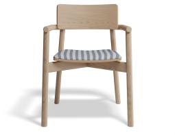 P 4 Andi Armchair Pad Ashnatural Bluestripe