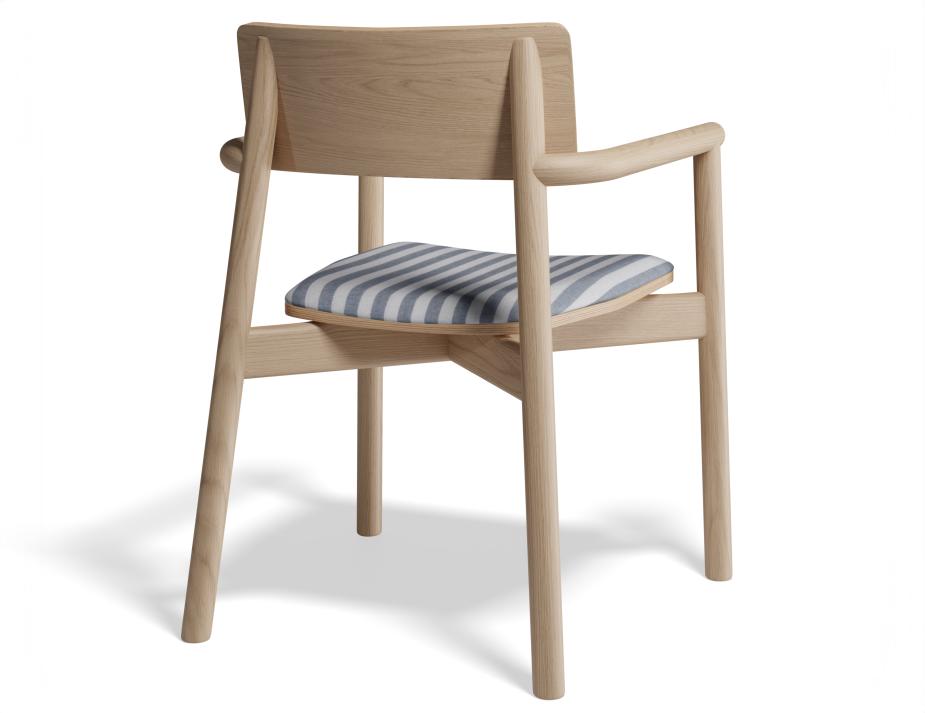 P 2 Andi Armchair Pad Ashnatural Bluestripe