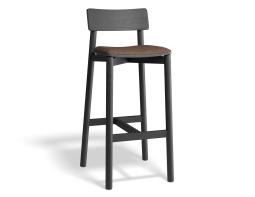P 1 Andi Barstool Pad Ashblack Printedsuede