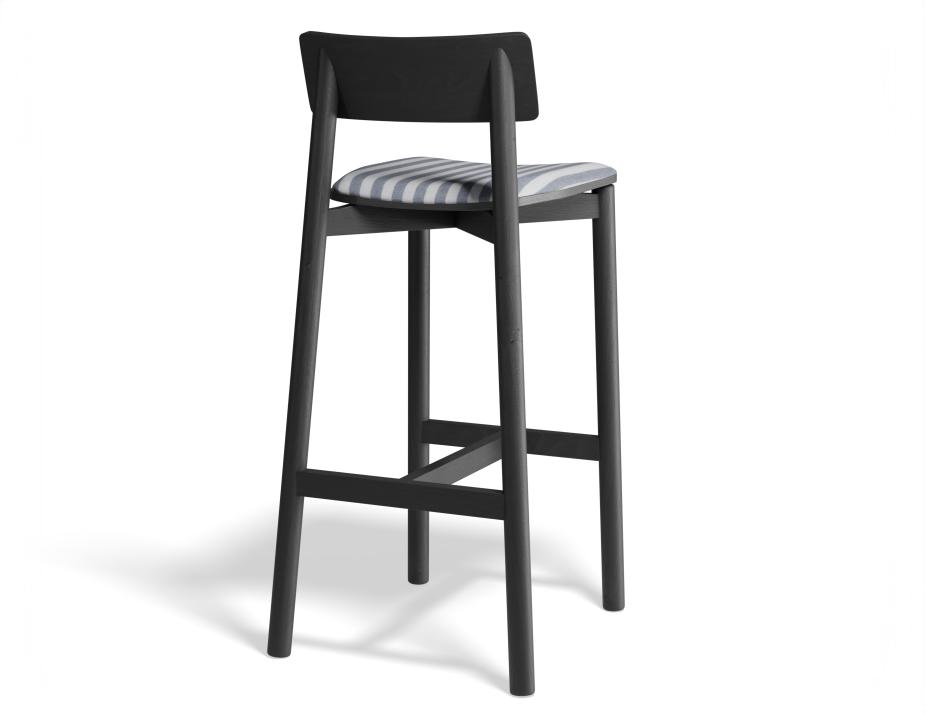 P 2 Andi Barstool Pad Ashblack Bluestripe