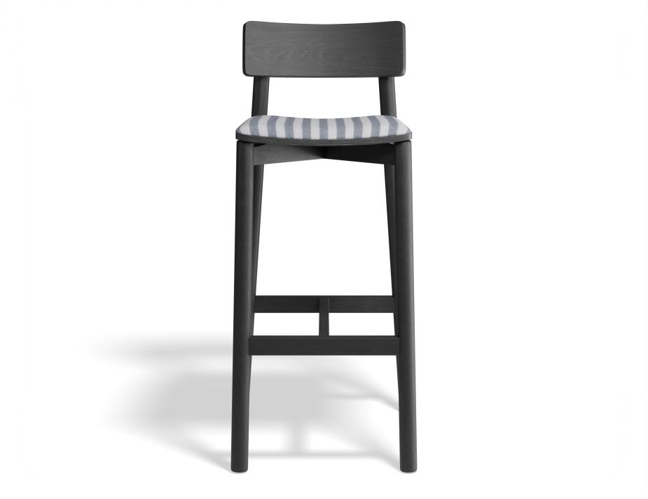 P 4 Andi Barstool Pad Ashblack Bluestripe