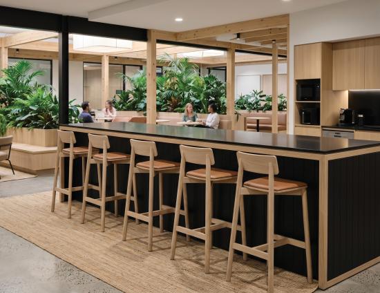 Andi Bar Stool - Natural - Custom Upholstered