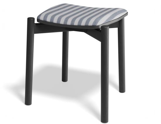 Andi Low Stool - Black - Custom Upholstered