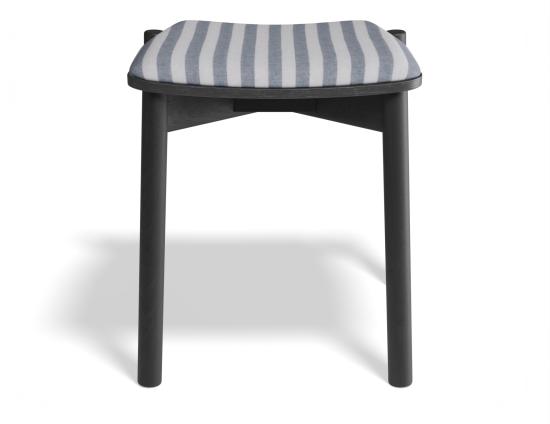 Andi Low Stool - Black - Custom Upholstered