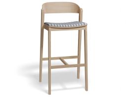 P 1 Grayson 75cmbarstool Pad Natural Bluestripe