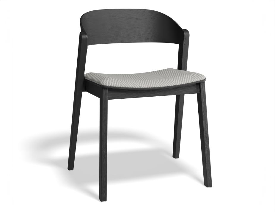 P 1 Grayson Chair Pad Black Herringbone