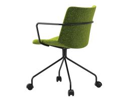 Flow Chair Arms Swivel Castors Back Angle