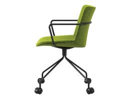 Flow Chair Arms Swivel Castors Side