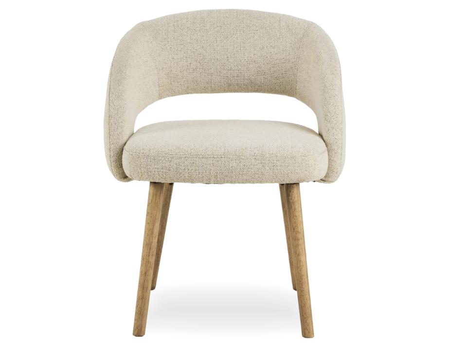 Akito Chair Ivory Cream Front 2