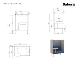 Sakura Bond 1 Seat Study Pod