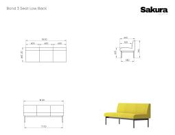 Sakura Bond 3 Seat High Back