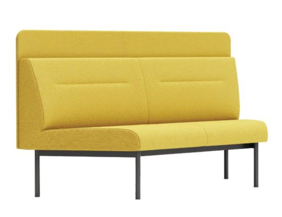 Bond Section 2 Seat Corner Cut with Backboard