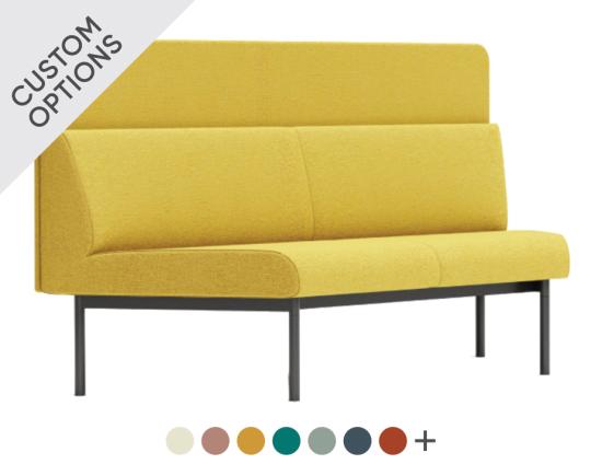 Bond Section 2 Seat Corner Cut with Backboard
