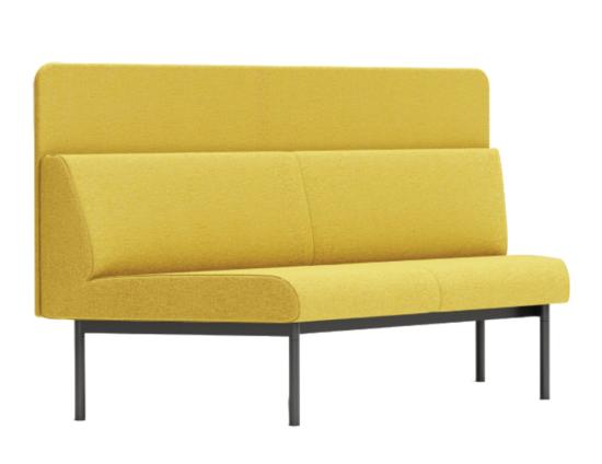 Bond Section 2 Seat Corner Cut with Backboard