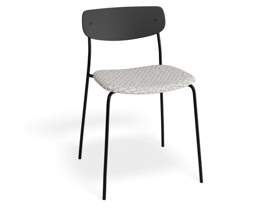 P 1 Rylie Chair Black Geometricpattern