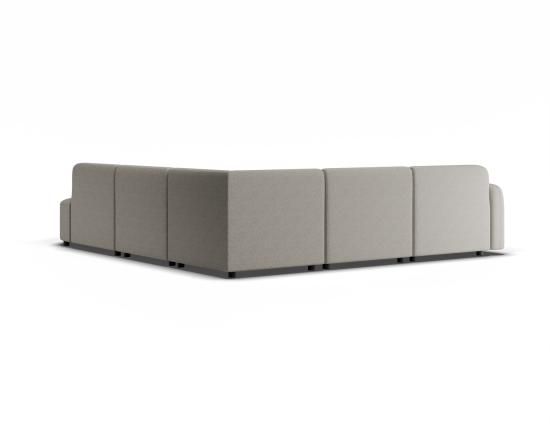 Atticus Modular Sofa - Config J or K Curved Open End - Oyster Grey