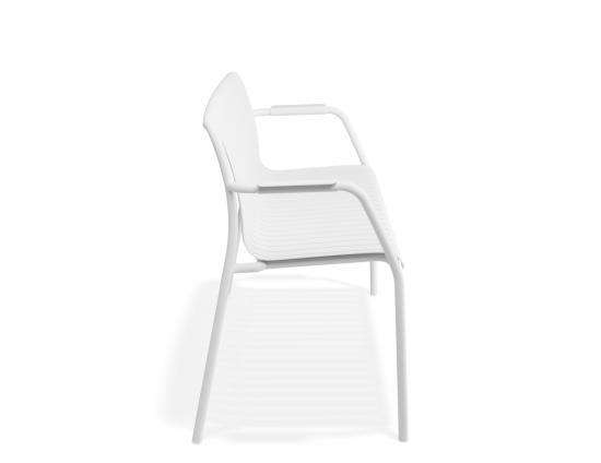 Roku Garden Bench 125cm - Outdoor - White