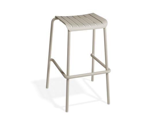 Roku Bar Stool Backless - Outdoor - Latte