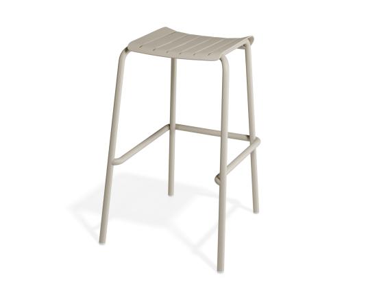 Roku Bar Stool Backless - Outdoor - Latte