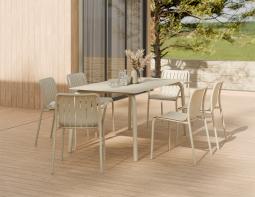 L 3 Roku Diningtable 160 Chair Latte Residential