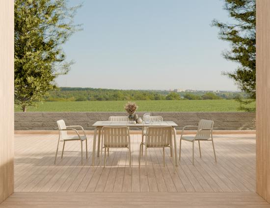 Roku Dining Table 160cm - Outdoor - Latte