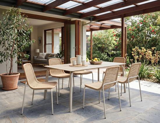 Roku Dining Table 160cm - Outdoor - Latte