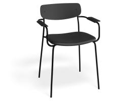 Black Vegan Leather Seat