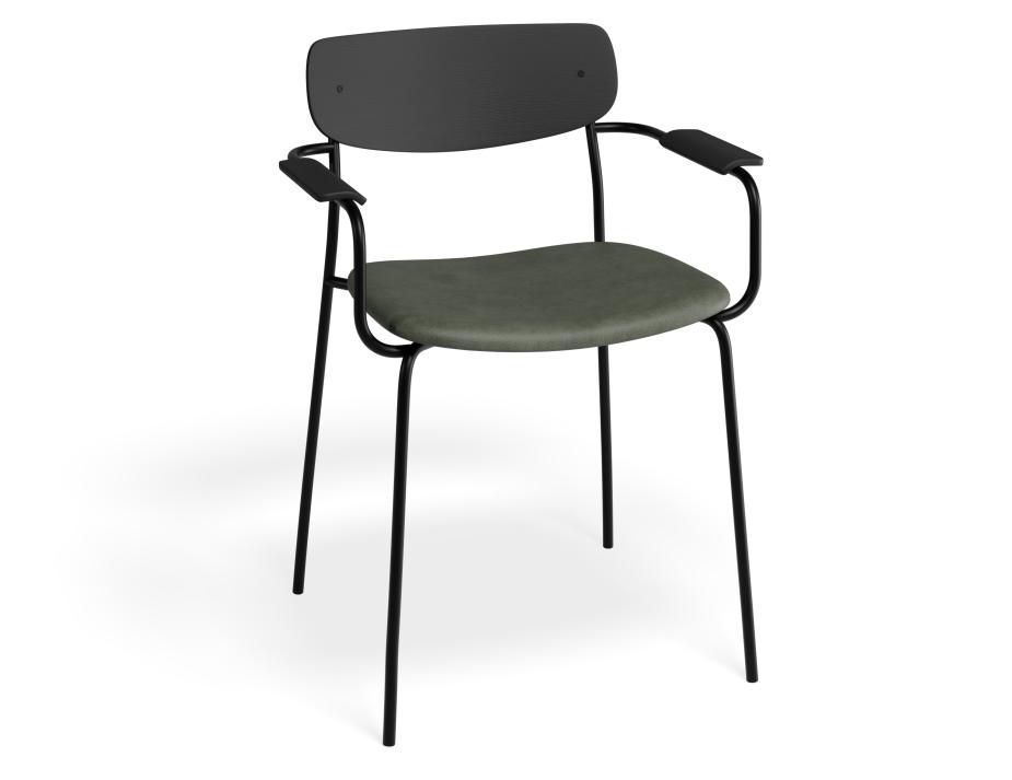 P 1 Rylie Armchair Ashblack Greenpu