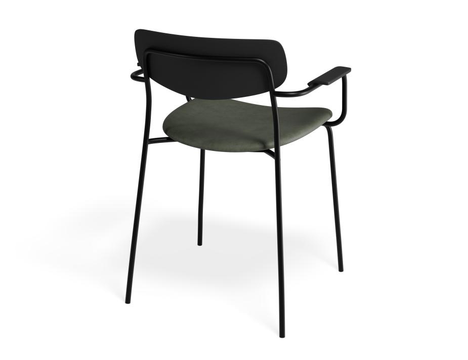 P 2 Rylie Armchair Ashblack Greenpu