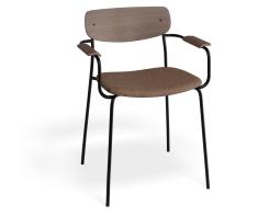 P 1 Rylie Armchair Walnut Printedsuede