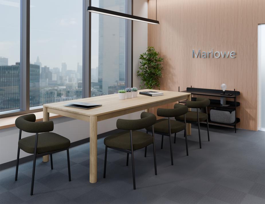 L 1 Marlowe Diningchair Commercial Forrestgreen