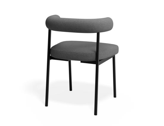 Marlowe Dining Chair - Black Legs - Soho Grey Fabric 