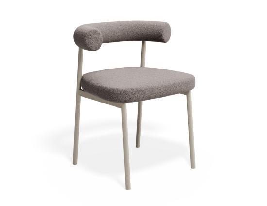 Marlowe Dining Chair - Grey Legs - Oyster Grey Fabric 