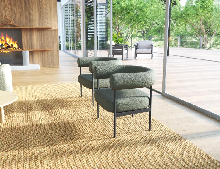 L 2 Marlowe Loungechair Green