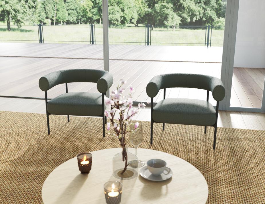 L 3 Marlowe Loungechair Green