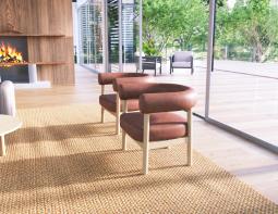 L 2 Marlowe Loungechair Wood Retrobrandy