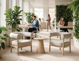 Marlowe Lounge Ivory Natural Wood Lifestyle