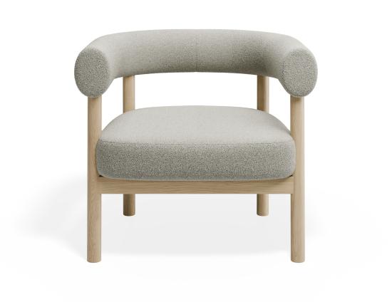 Marlowe Occasional Chair - Natural Oak Legs - Ivory Cream Fabric