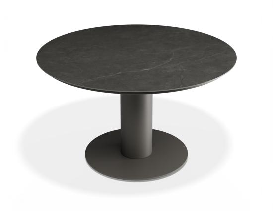 Loma LOW Dining Table Charcoal 120cm - Outdoor - Basalt Ceramic Top