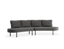 Aluna Sofa Open Ends - Charcoal - Outdoor