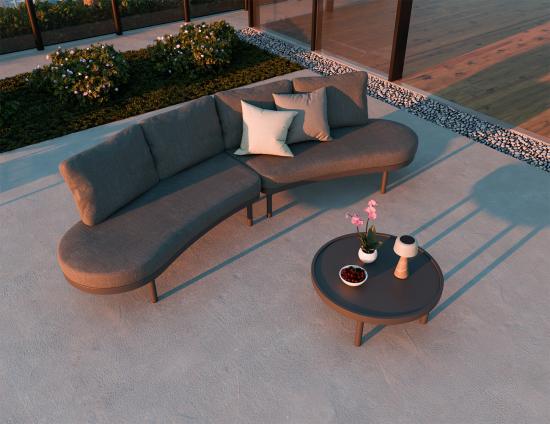 Aluna Sofa Open Ends - Charcoal - Outdoor