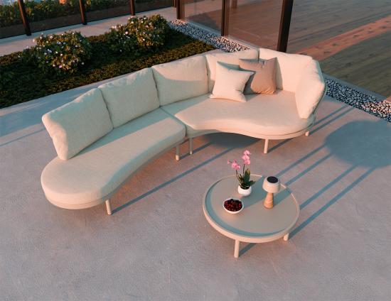 Aluna Sofa Left End Open - Latte - Outdoor