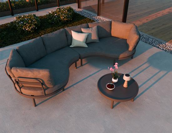 Aluna Sofa Return Ends - Charcoal - Outdoor