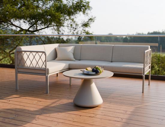 Kora Coffee Table 71cm Dia - Outdoor - Latte