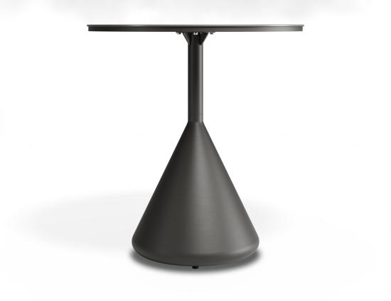 Kora Cafe Table 71cm Dia - Outdoor - Charcoal - Basalt Ceramic Top