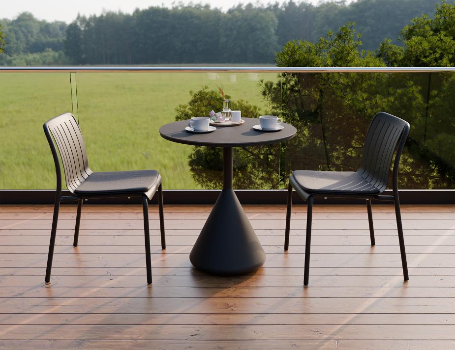 L 2 Kora Cafetable Charcoal Basalt