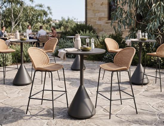 Kora High Bar Table - Outdoor - Charcoal